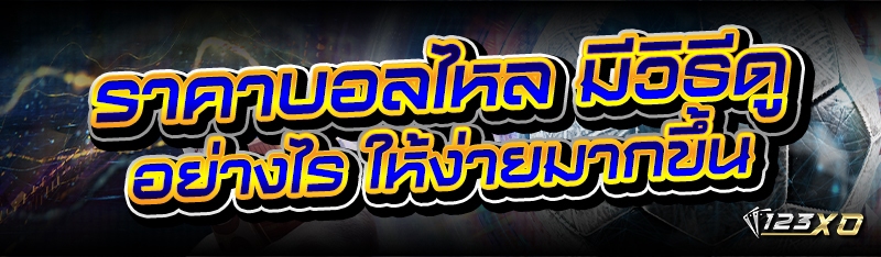 ราคาบอลไหล มีวิธีดูอย่างไร ให้ง่ายมากขึ้น