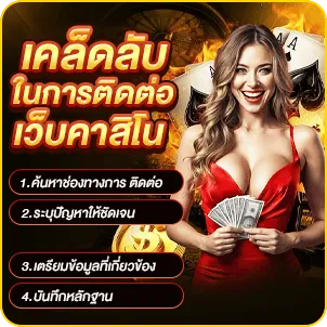 เคล็ดลับในการติดต่อเว็บคาสิโน